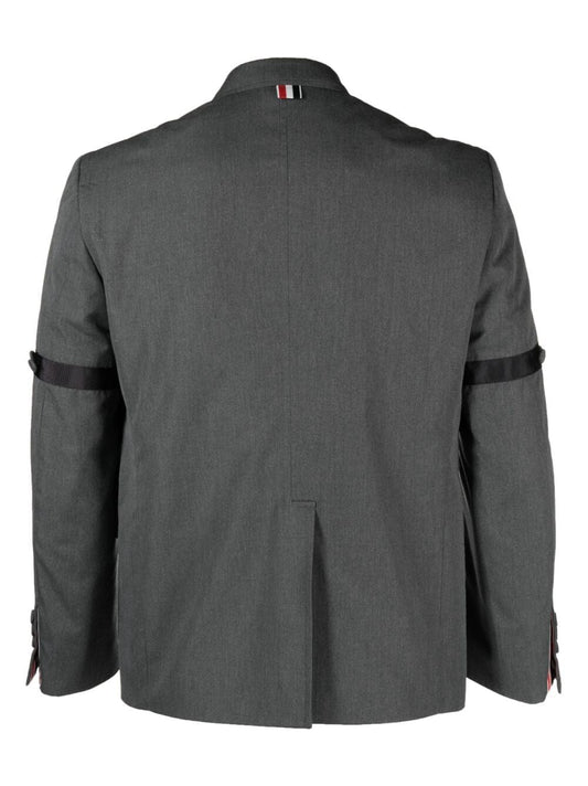 Thom Browne Men Unstructured Straight Fit Sb S/C With Gg Armband In Typewriter Cloth