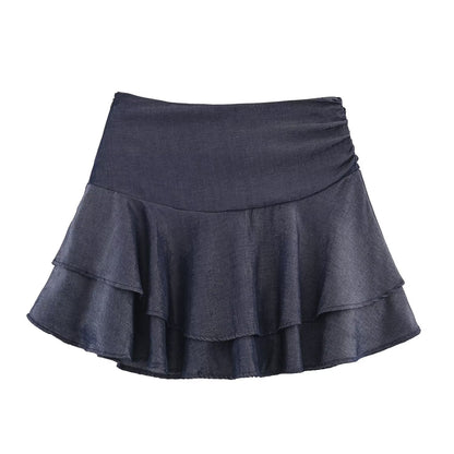 Women Clothing Western Laminated Decoration Culottes