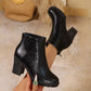 Point Toe Block Heel Boots | Sleek Pointed Heel Ankle Boot