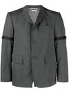 Thom Browne Men Unstructured Straight Fit Sb S/C With Gg Armband In Typewriter Cloth