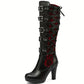 Platform Punk Tall Goth Buckled KneeHigh Boots