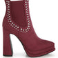 Dalton Studs Embellished High Ankle Boots
