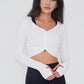 I Release Doubt Buttery Soft White Long Sleeve Crop Top