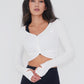 I Release Doubt Buttery Soft White Long Sleeve Crop Top