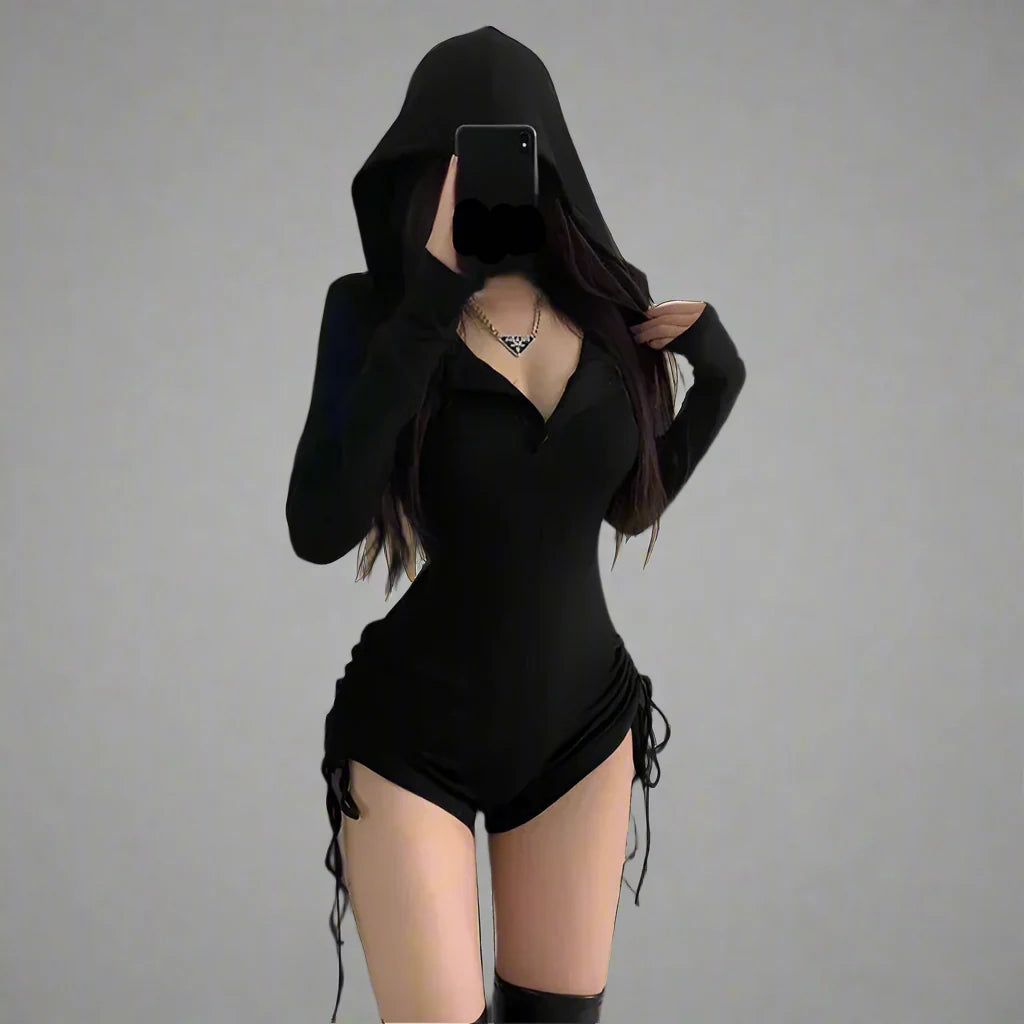 Hooded Long Sleeve Romper