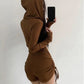 Hooded Long Sleeve Romper