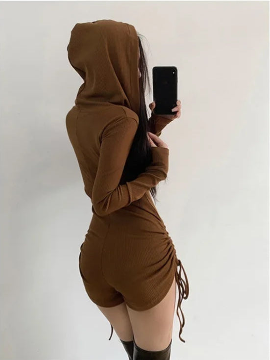 Hooded Long Sleeve Romper