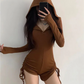 Hooded Long Sleeve Romper