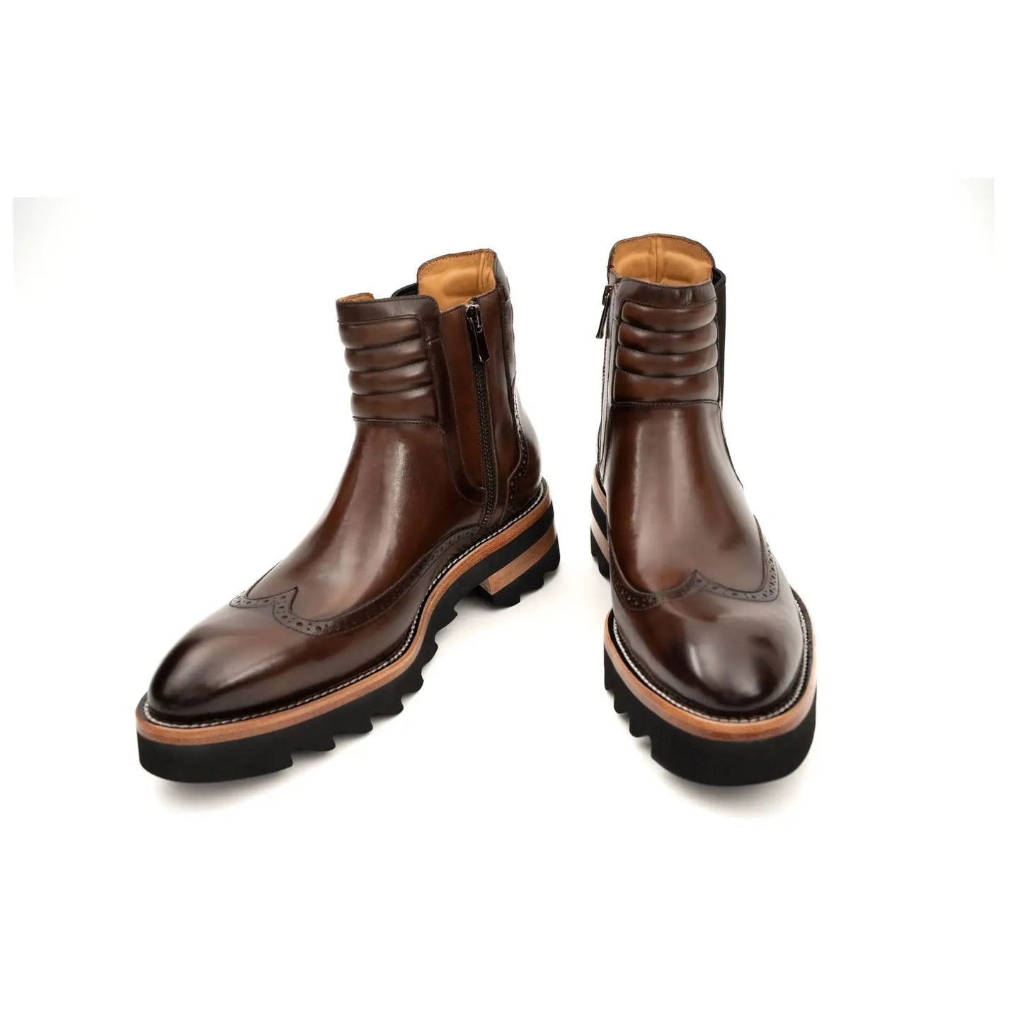 Espresso Brogue Lug Sole Chelsea