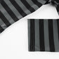 Goth Print V-Neck Stripe Top – Dark Academia Techwear