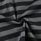 Goth Print V-Neck Stripe Top – Dark Academia Techwear