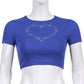 Women’s Punk Rhinestone Spider Goth Crop T-Shirt – Y2K Style