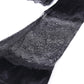 Women’s Gothic Lace Hollow-Out Crop Top – V-Neck, Long Sleeve
