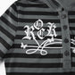 Goth Print V-Neck Stripe Top – Dark Academia Techwear