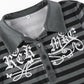 Goth Print V-Neck Stripe Top – Dark Academia Techwear