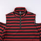 Goth Print V-Neck Stripe Top – Dark Academia Techwear