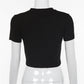 Women’s Punk Rhinestone Spider Goth Crop T-Shirt – Y2K Style