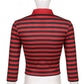 Goth Print V-Neck Stripe Top – Dark Academia Techwear