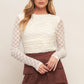 MODERN FUNCTION STRETCH KNIT LACE TOP
