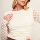 MODERN FUNCTION STRETCH KNIT LACE TOP