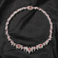 Hip-hop exaggerated spiky parasitic red-eyed thorn diamond-encrusted necklace