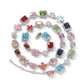 Exquisite diamond-encrusted colored gemstone bracelet and necklace