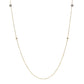 PT456G B.Tiff 8-Stone Gold Pavé Station Necklace by B.Tiff New York