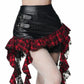 Hip-hop Pleated PU Leather Pleated Skirt