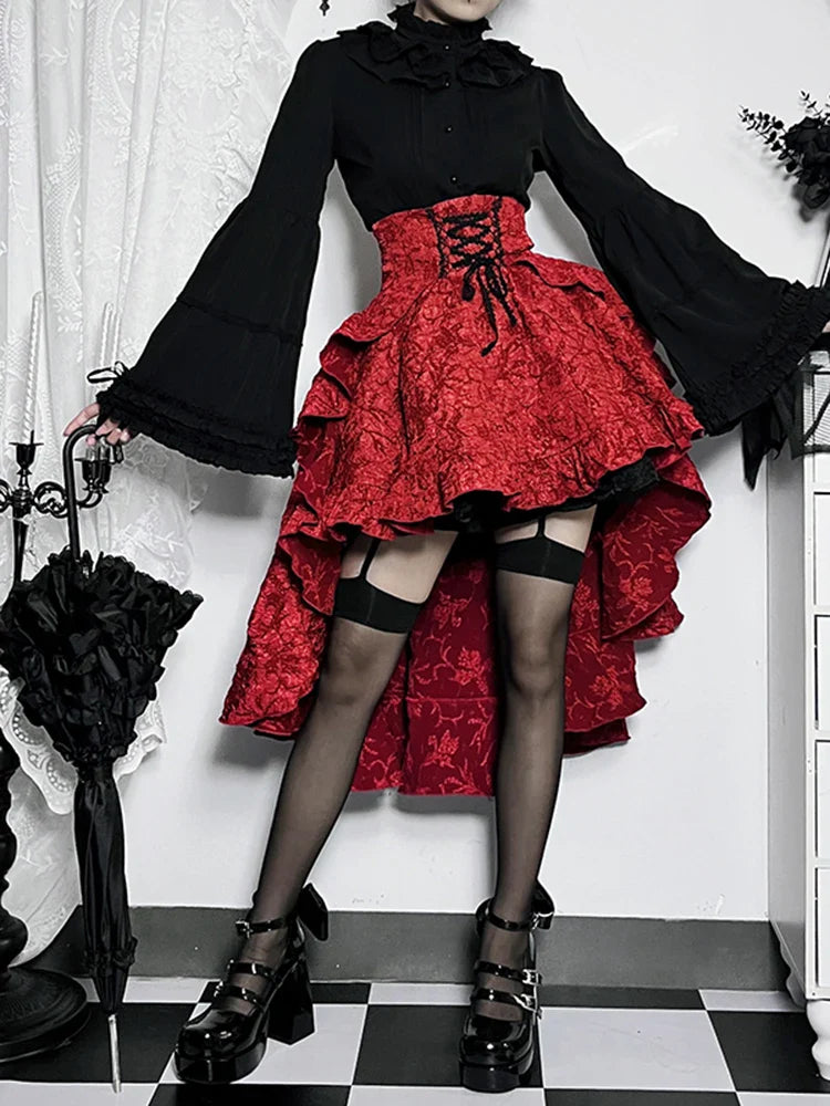 Women’s Dark Gothic Alt Goth Fairycore Grunge Skirt