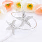Golden Alloy 2-Starfish Arm Bracelet – Women’s Summer Accessory