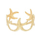Golden Alloy 2-Starfish Arm Bracelet – Women’s Summer Accessory