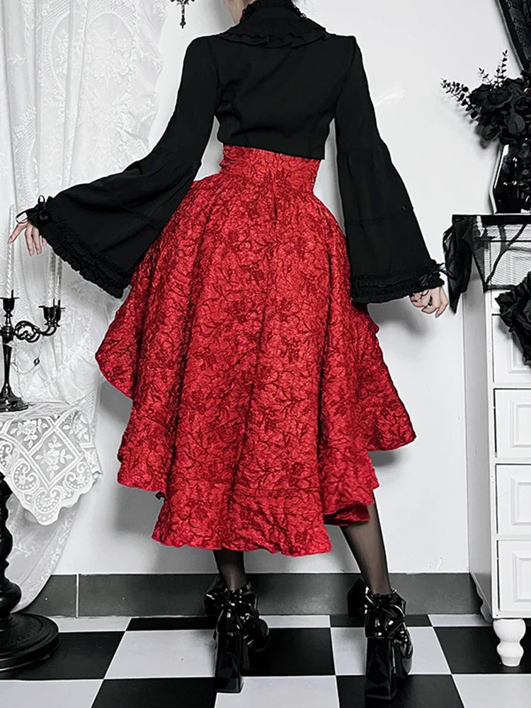 Women’s Dark Gothic Alt Goth Fairycore Grunge Skirt