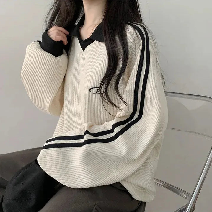 Women Sweatshirts Long Sleeve Polo Shirts