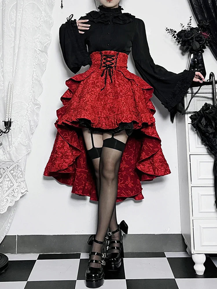 Women’s Dark Gothic Alt Goth Fairycore Grunge Skirt