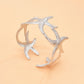 Golden Alloy 2-Starfish Arm Bracelet – Women’s Summer Accessory