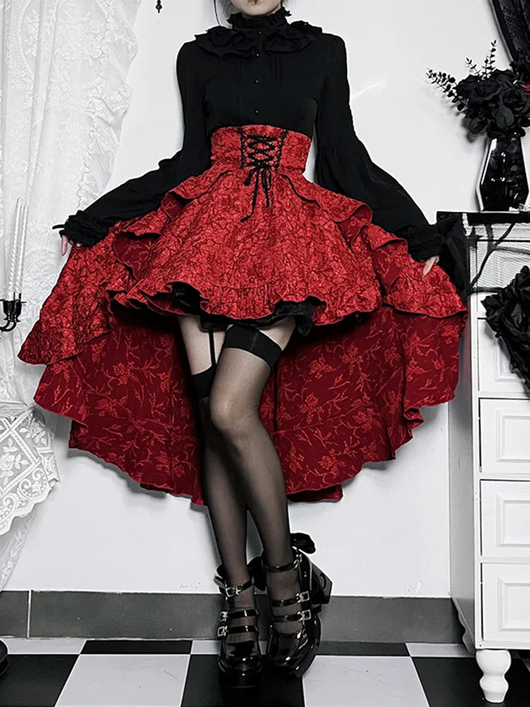 Women’s Dark Gothic Alt Goth Fairycore Grunge Skirt
