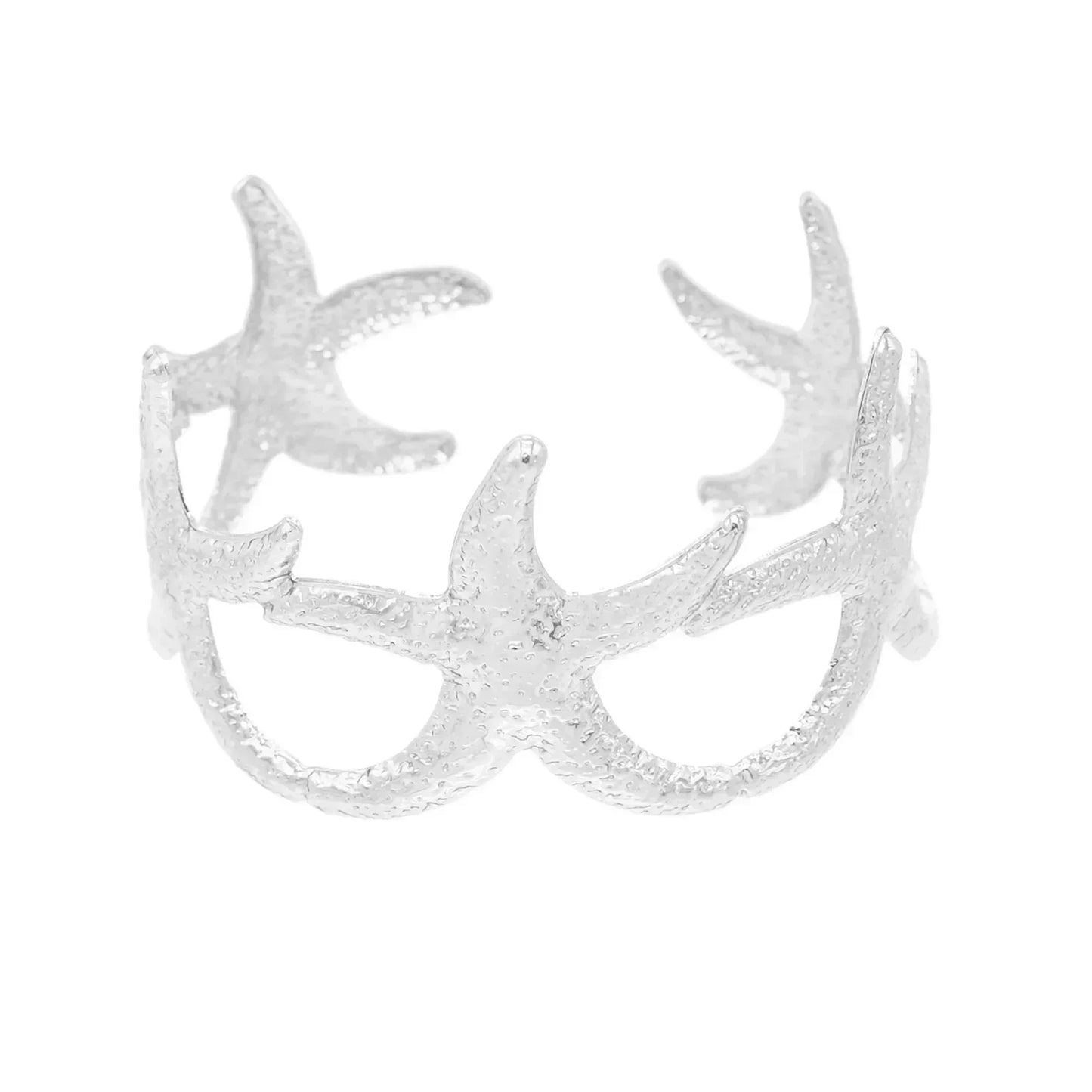 Golden Alloy 2-Starfish Arm Bracelet – Women’s Summer Accessory