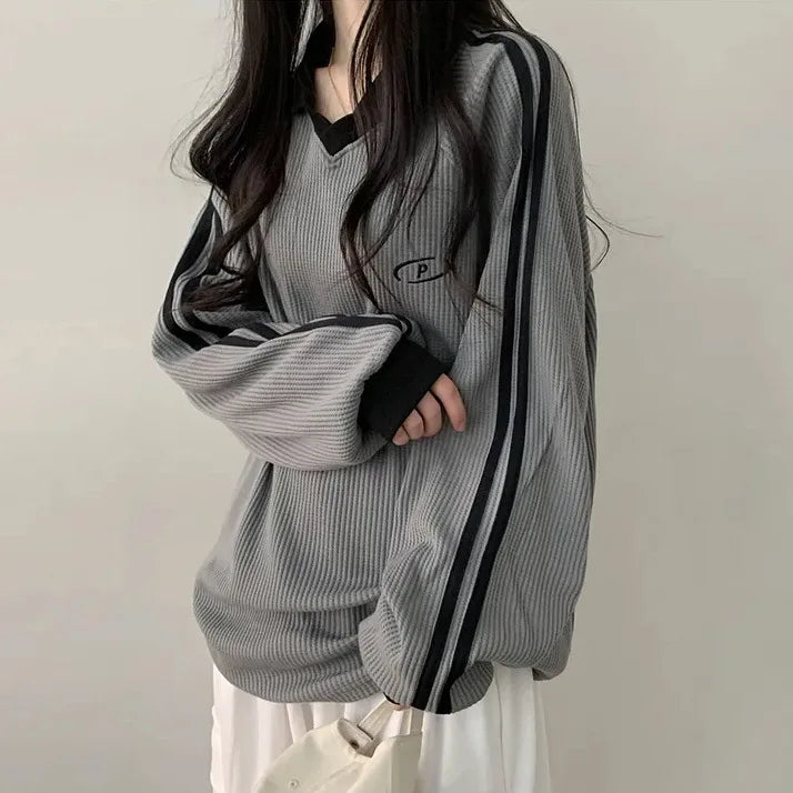 Women Sweatshirts Long Sleeve Polo Shirts