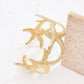 Golden Alloy 2-Starfish Arm Bracelet – Women’s Summer Accessory