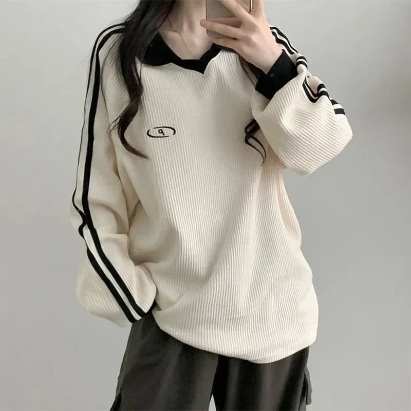 Women Sweatshirts Long Sleeve Polo Shirts