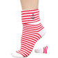 Sourpuss Anchor Socks Set of Two | Nautical Red Striped & Black Ankle Socks Women’s Size 5-10