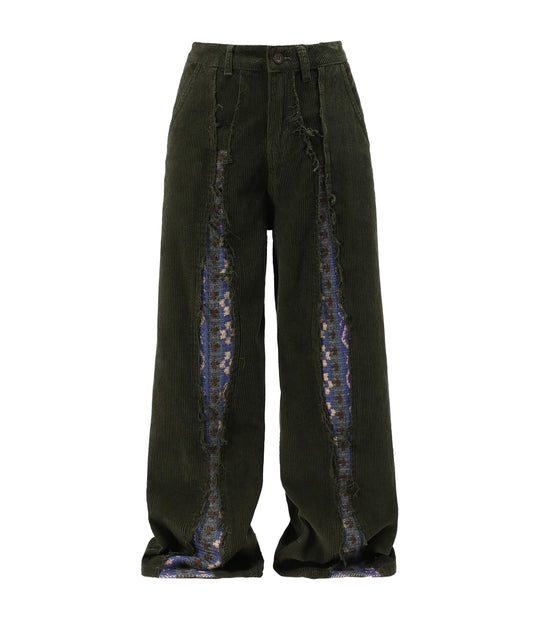 PEACE CORDUROY BAGGY PANTS