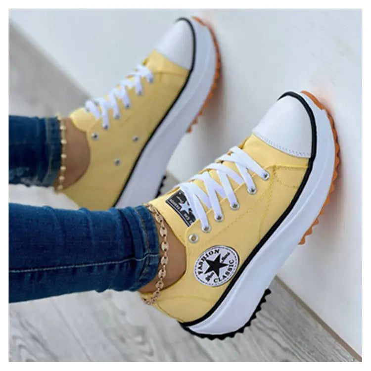 Breathable High Top Canvas Shoes for Women