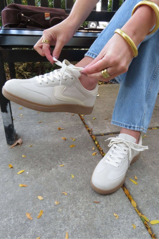 Beige Remus Lace Up Sneakers
