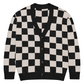 Checkers and Cream Knit Cardigan
