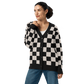 Checkers and Cream Knit Cardigan