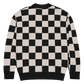 Checkers and Cream Knit Cardigan
