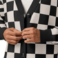 Checkers and Cream Knit Cardigan