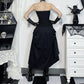 Gothic High Waist Ruffle Skirt – Punk Grunge Corset A-Line Skirt