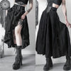 Gothic High Waist Ruffle Skirt – Punk Grunge Corset A-Line Skirt